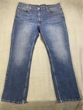 Levis Jeans Men 40x30 Blue Pant 514 Straight Fit Stretch Wrk